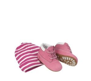 TIMBERLAND KIDS TODDLERS CRIB BOOTIES  - FUSCHIA ROSE