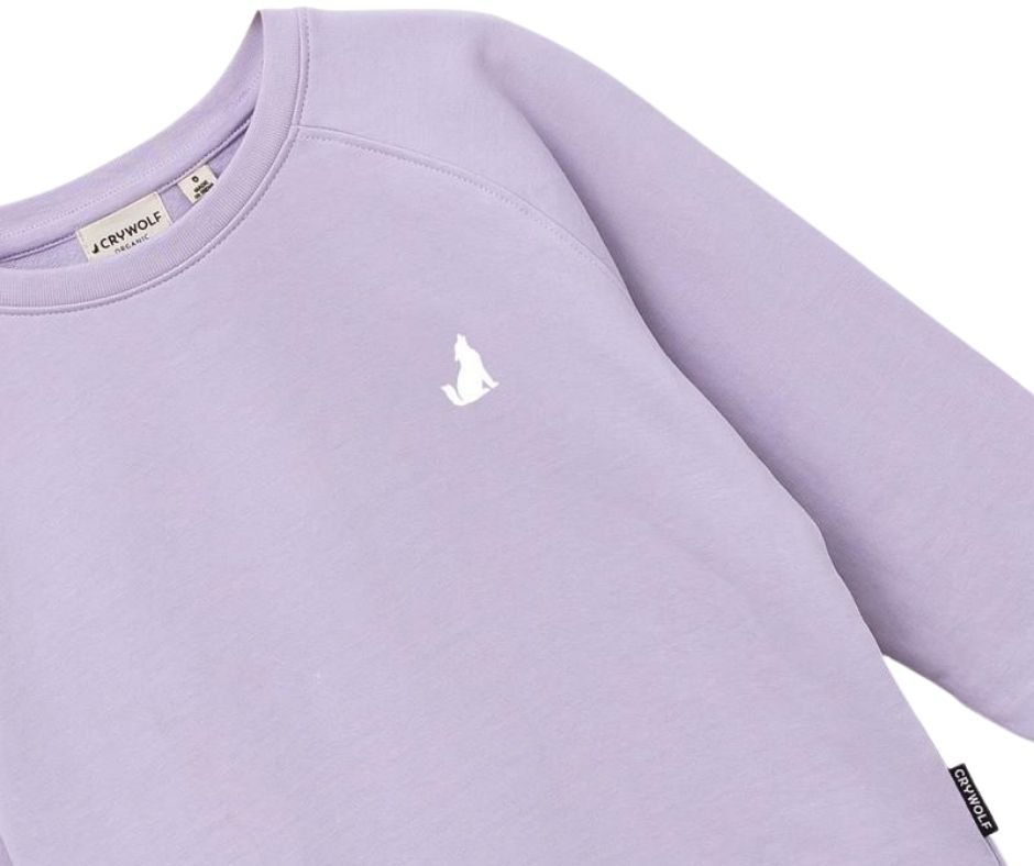 Crywolf Organic Sweater Lilac - Child - Image 3