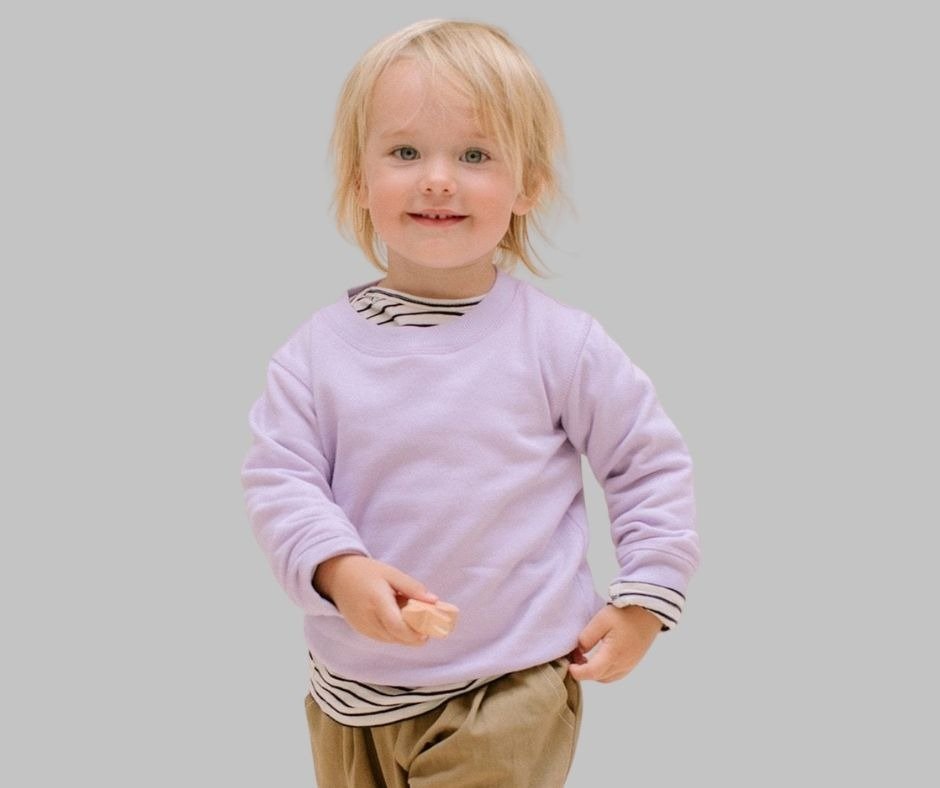 Crywolf Organic Sweater Lilac - Child - Image 4