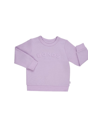 Bonds KIDS TECH SWEATS PULLOVER | LILAC WINE (0-2yrs)
