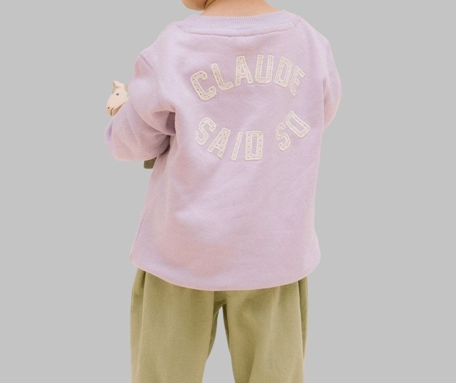 Crywolf Organic Sweater Lilac - Child - Image 5