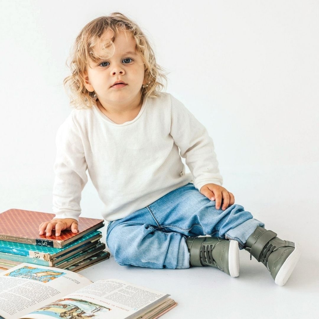 PRETTY BRAVE HARLEY BOOTS OLIVE - KIDS - Image 5