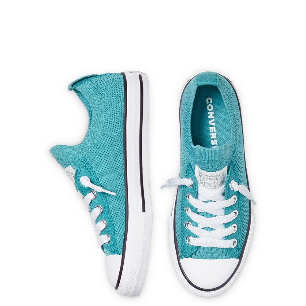 Chuck Taylor Kid Knit Sparkle Slip- Teal - Image 2