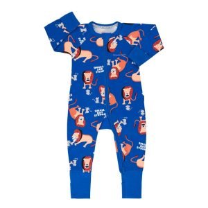 BONDS KIDS ZIP WONDERSUIT - ROYAL BLUE