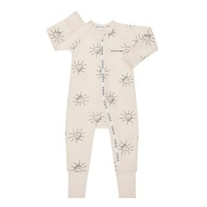 WONDERCOOL EYELET ZIP WONDERSUIT - LIGHT MOCHA