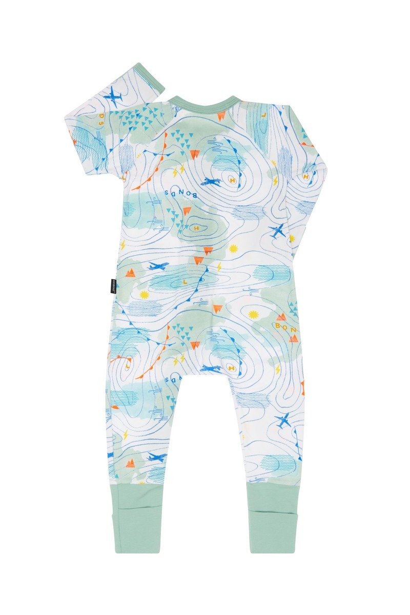 BONDS KIDS ZIP WONDERSUIT -WEATHER RADAR WHITE - Image 2