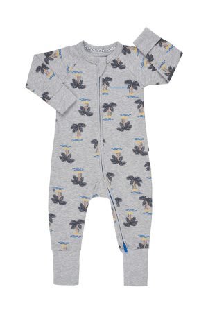 BONDS KIDS ZIP WONDERSUIT | ISLAND VIBES PALM