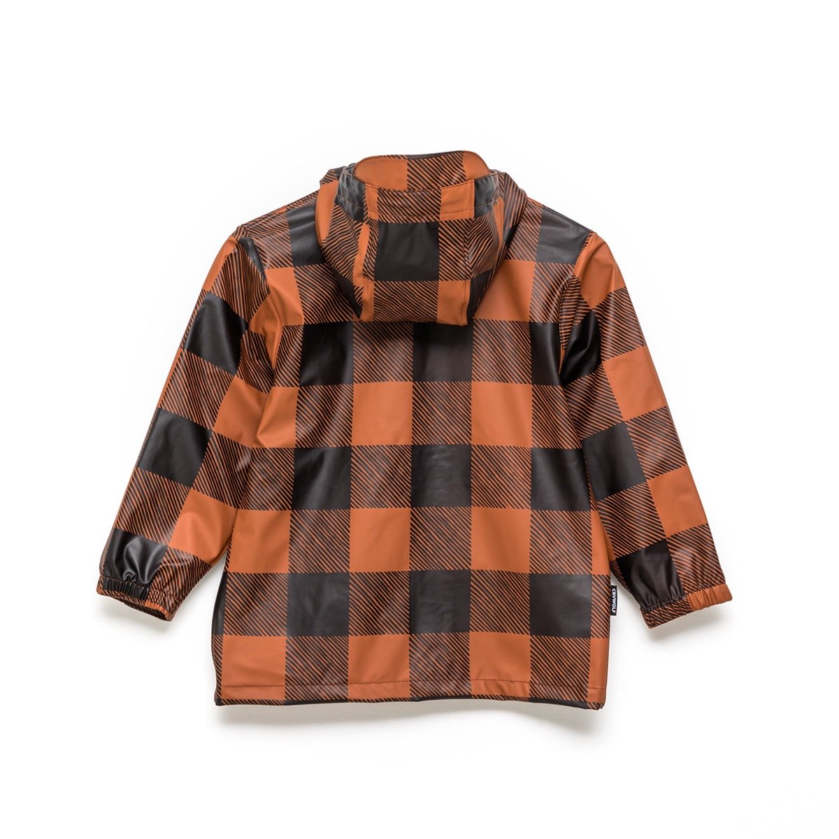 CRYWOLF PLAY RAIN JACKET – Rust Plaid (1-6 YRS) - Image 2