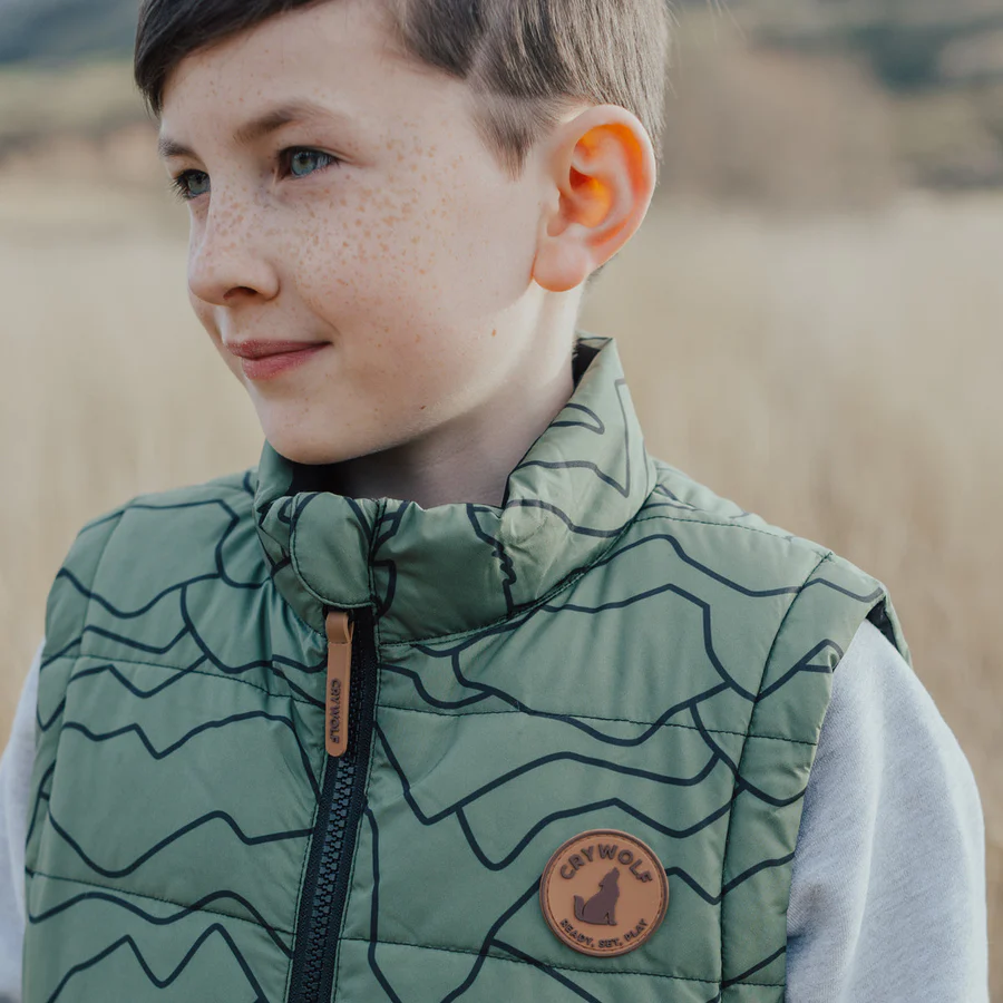 Crywolf Reversible Vest Khaki Alps (7-14yrs) - Image 4