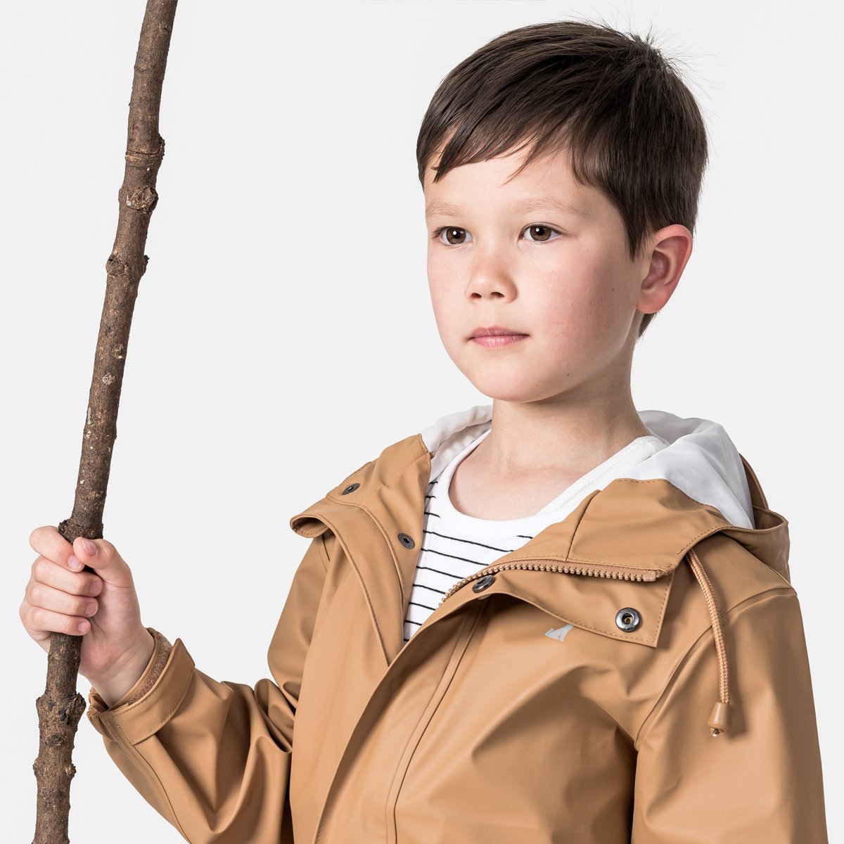 CRYWOLF PLAY RAIN JACKET – TAN (1-10 YRS) - Image 4