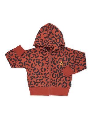 KWAVA Micro Fleece Hoodie Animal Print ZP4