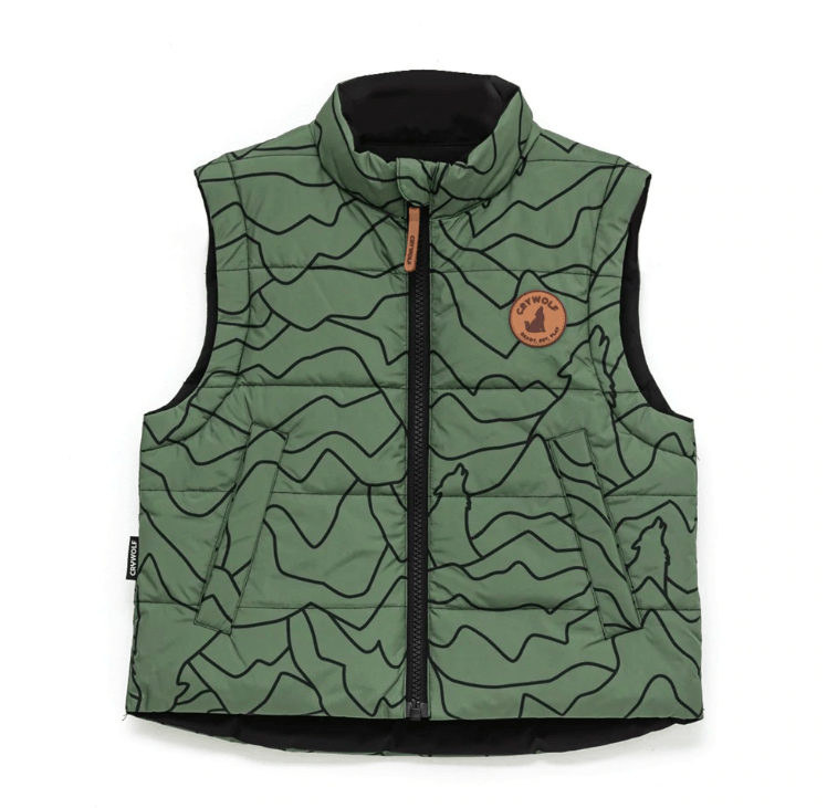 Crywolf Reversible Vest Khaki Alps (7-14yrs)