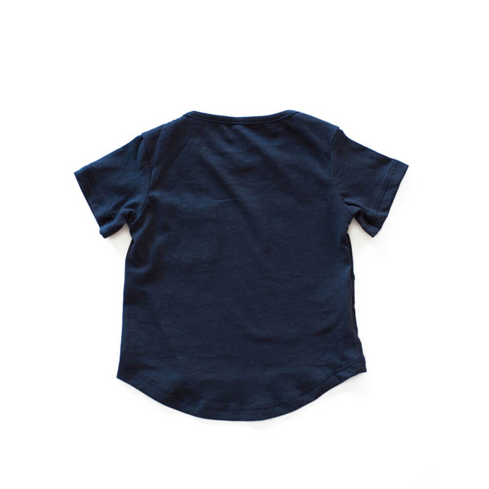 Casa Kids Twist Seam Pocket Tee Midnight - Image 2