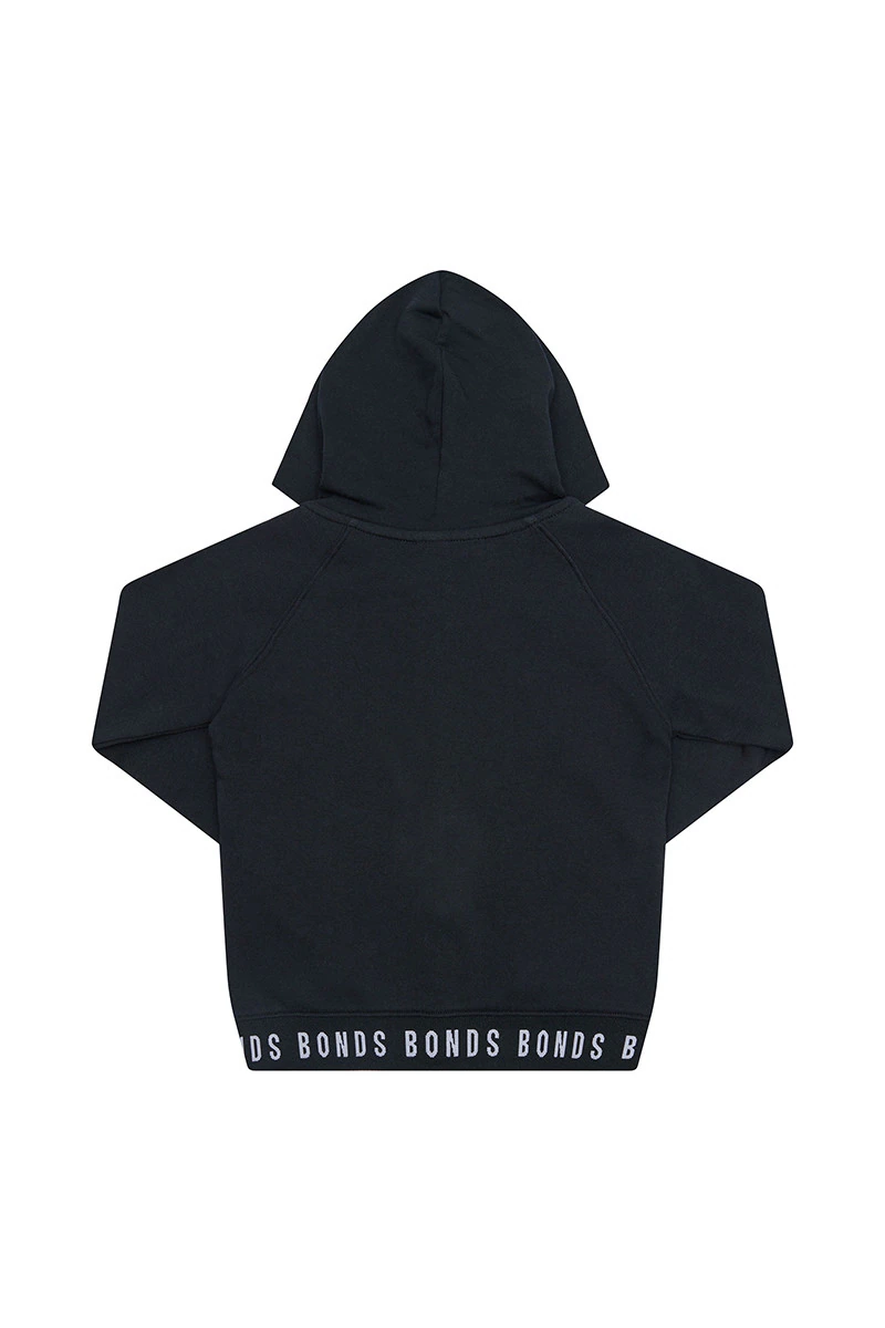 BONDS KIDS POLYESTER LOGO FLEECE HOODIE - BLACK - Image 2