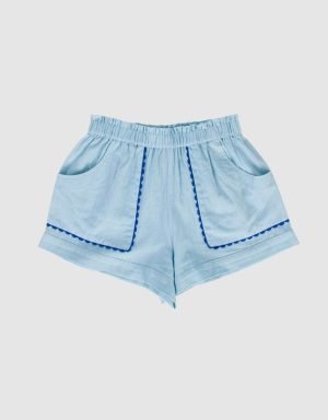 Peggy Amara Girls Shorts - Chambray