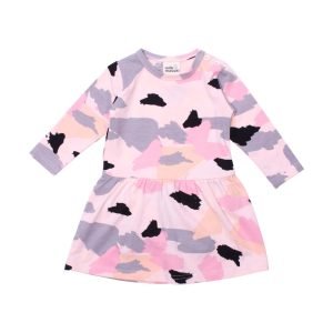 Milk and Masuki Baby Long Sleeve Bodysuit Dress Colourdrift
