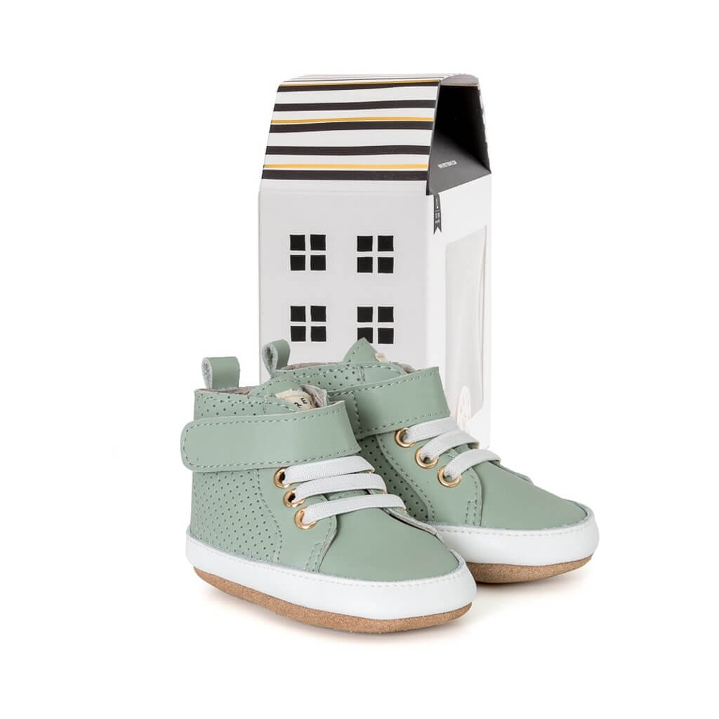 Pretty Brave Hi-Top Baby Boot – Moss Green (0-2yrs) - Image 3