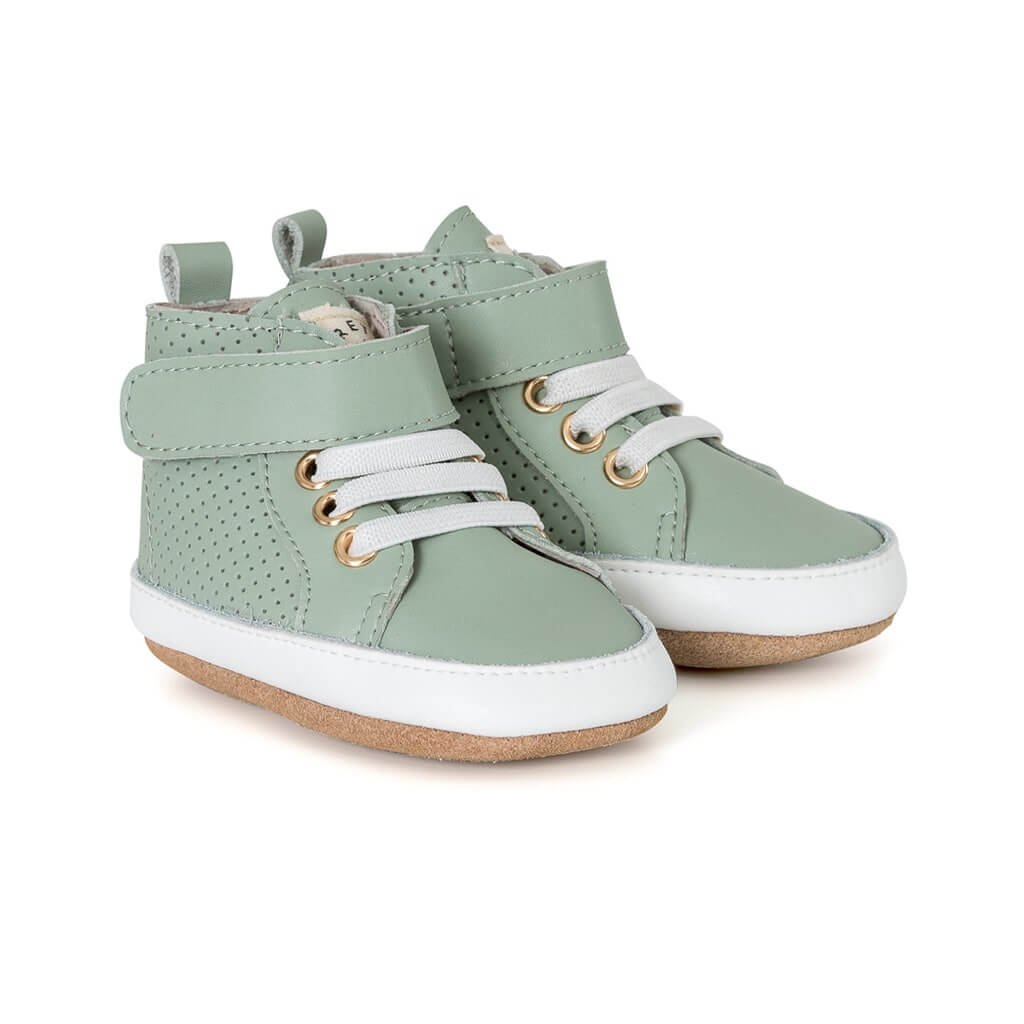 Pretty Brave Hi-Top Baby Boot – Moss Green (0-2yrs) - Image 2