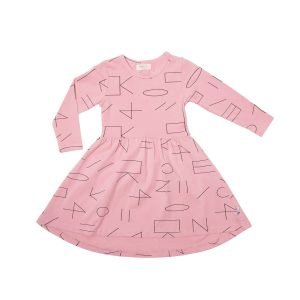 Neon Kite Kids L/S Baby Dress - Tokyo Melon